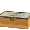Chic Antique Box mit Druck und 6 Fächern