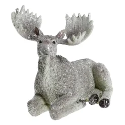 Chic Antique Deko Elch Aufsteller mit Glitzer