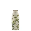 Chic Antique Deko Flasche Olive mit Olivenmuster
