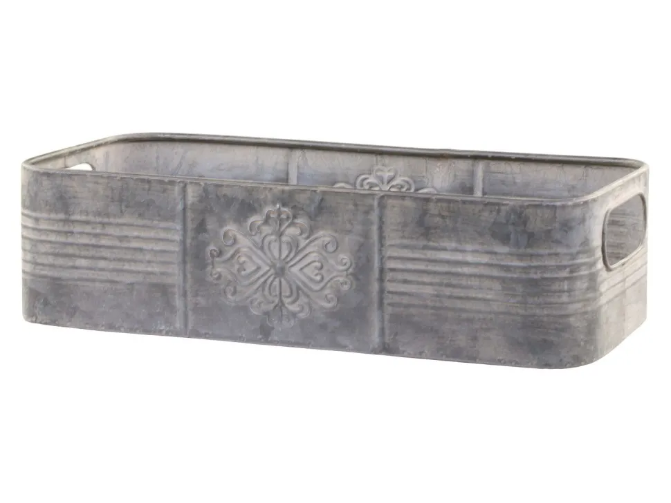 Chic Antique Dekotablett mit Verzierungen und Henkel