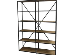 Chic Antique Doppelregal mit 5 Holzfächern