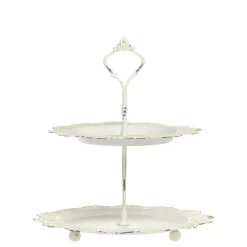 Chic Antique Eisen Etagere mit Spitzenkante