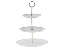 Chic Antique Etagere mit 3 Glastellern