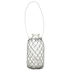 Chic Antique Fil de fer Windlicht aus Glas