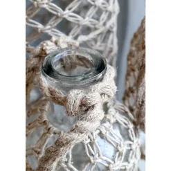 Chic Antique Flasche mit Geflecht und Henkel