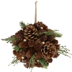 Chic Antique Fleur Aufhänger aus Tannenzapfen und Glitzer