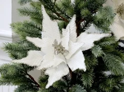 Chic Antique Fleur Blume mit Clips, Tannenbaumschmuck