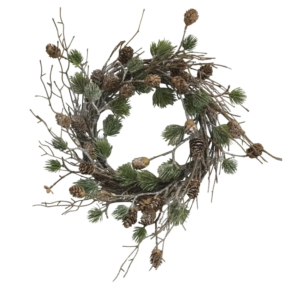 Chic Antique Fleur Kranz aus Zedernholz mit Zapfen