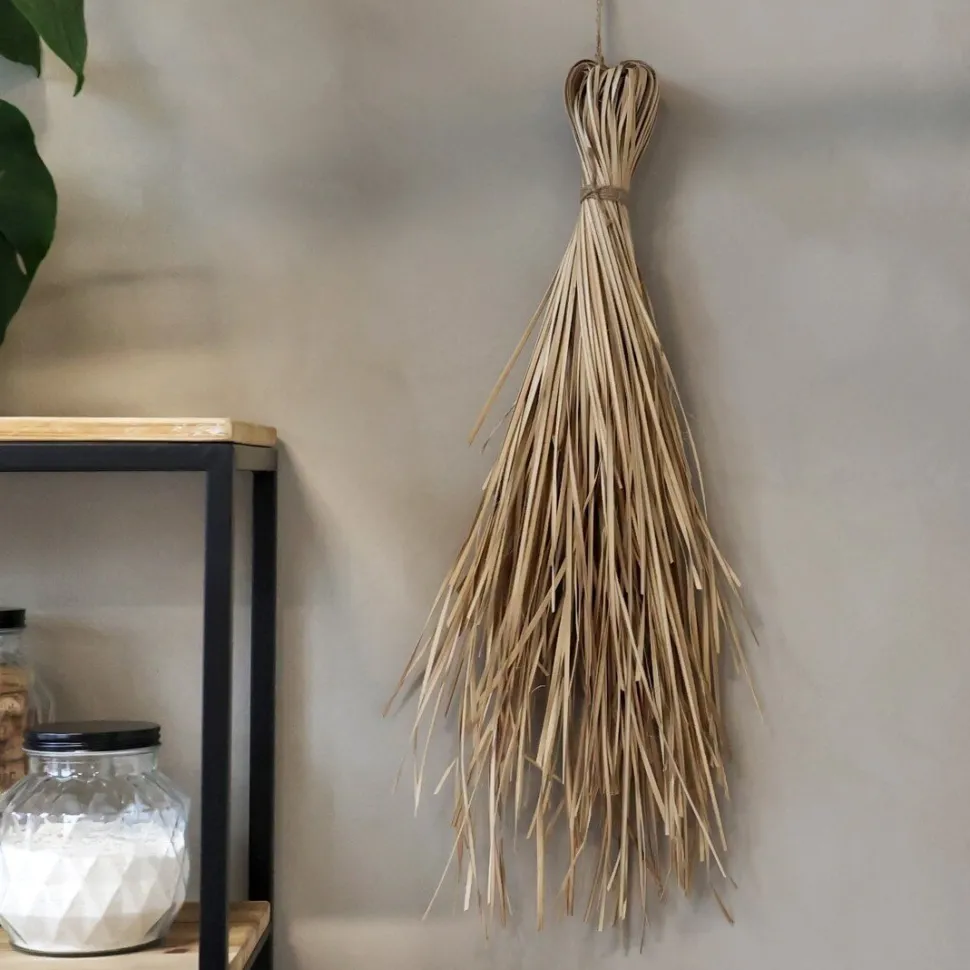 Chic Antique Fleur Wanddekor aus Stroh