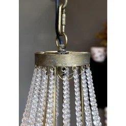 Chic Antique Französischer Kronleuchter mit Glasprismen