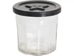 Chic Antique Französisches Marmeladenglas schwarzer Deckel