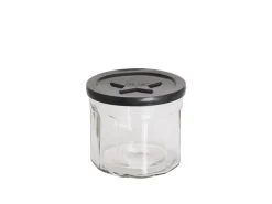 Chic Antique Französisches Marmeladenglas schwarzer Deckel