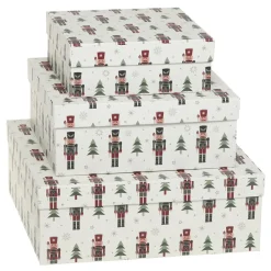 Chic Antique Geschenkbox 3er-Set mit Nussknacker