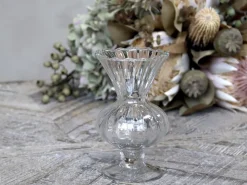 Chic Antique Glasvase auf Fuß