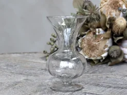 Chic Antique Glasvase auf Fuß