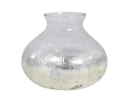 Chic Antique Glasvase Bauernsilber