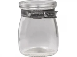 Chic Antique Glasvase Eisenverschluss