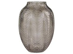 Chic Antique Glasvase mit Blattmuster