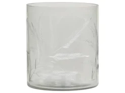 Chic Antique Gläsernes Hurricane mit Schliff