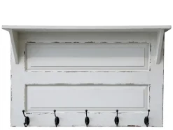 Chic Antique Hakenleiste mit Regal und 5 Haken