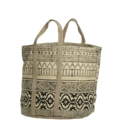 Chic Antique Jute Korbtasche mit Henkel