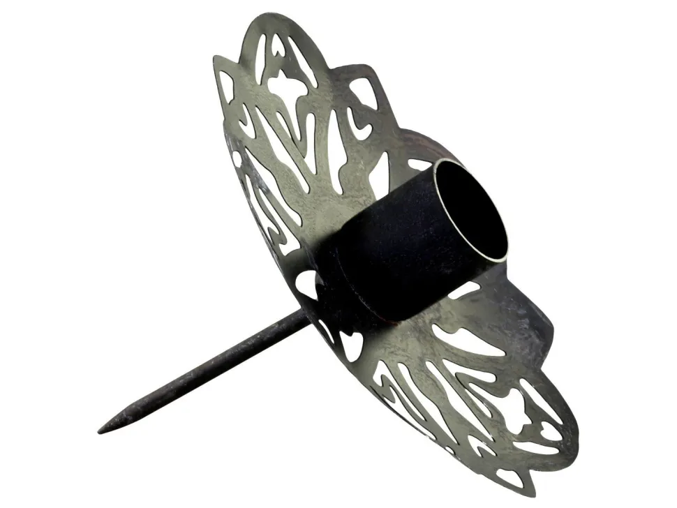 Chic Antique Kerzenhalter mit Spieß aus Eisen