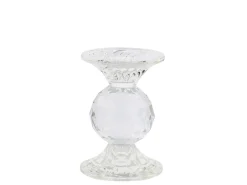 Chic Antique Kerzenständer aus Glas