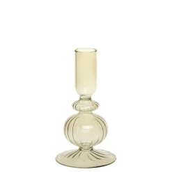 Chic Antique Kerzenständer in Olivenfarbe