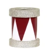 Chic Antique Kerzenständer Trommel mit Glitzer