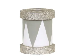 Chic Antique Kerzenständer Trommel mit Glitzer