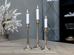 Chic Antique Kerzenständer für Stabkerze antique messing