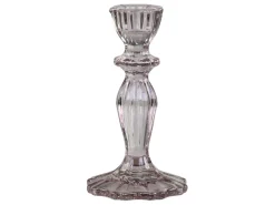 Chic Antique Kerzenständer aus Glas mit Spitzenkante