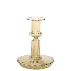 Chic Antique Kerzenständer in Bernsteinfarben