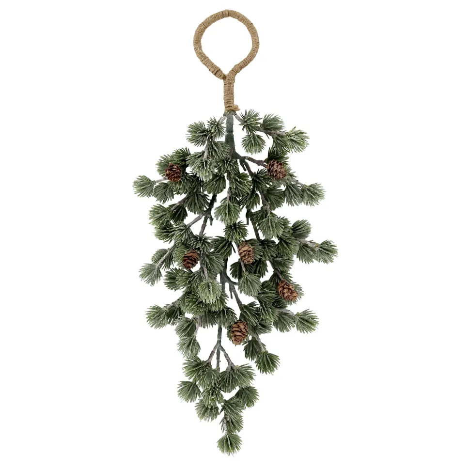 Chic Antique Künstlicher Zedernbaumzweig mit Zapfen zum Aufhängen