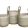 Chic Antique Korbset aus getrocknetem Gras