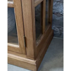 Chic Antique Landhaus Vitrinenschrank Marseille mit 4 Türen und 4 Schubladen