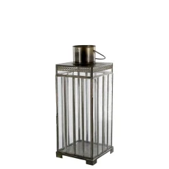 Chic Antique Laterne mit Muster, Antik Messing