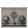 Chic Antique Leinwandbild zum Aufhängen mit Globus