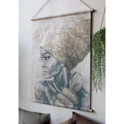 Chic Antique Leinwandbild zum Aufhängen mit Frau