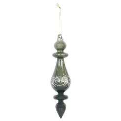 Chic Antique Ornament aus Glas mit Glitzer
