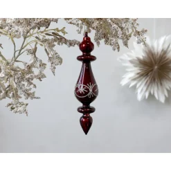 Chic Antique Ornament aus Glas mit Glitzer