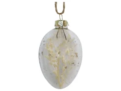 Chic Antique Osterei aus Glas mit Blumen