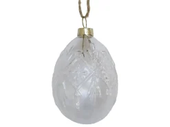 Chic Antique Osterei mit Muster aus Glas