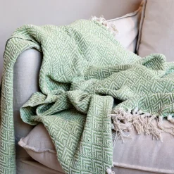 Chic Antique Plaid Decke Aix aus recycelter Baumwolle