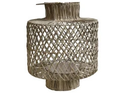 Chic Antique Rattan Laterne geflochten