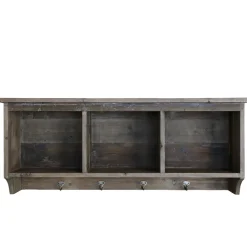 Chic Antique Regalbrett mit 3 Fächern und 4 Haken