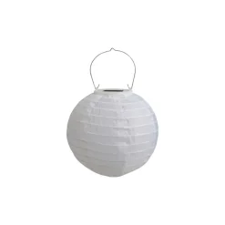 Chic Antique Reispapier Lampe mit Solarzellen