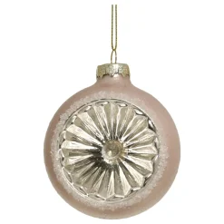 Chic Antique Rosa Weihnachtskugel aus Glas
