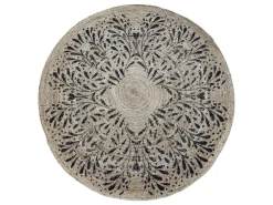 Chic Antique Runder Teppich aus Jute mit Muster