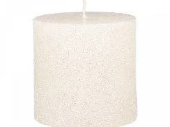 Chic Antique Rustikale Stumpenkerze mit Glitzer